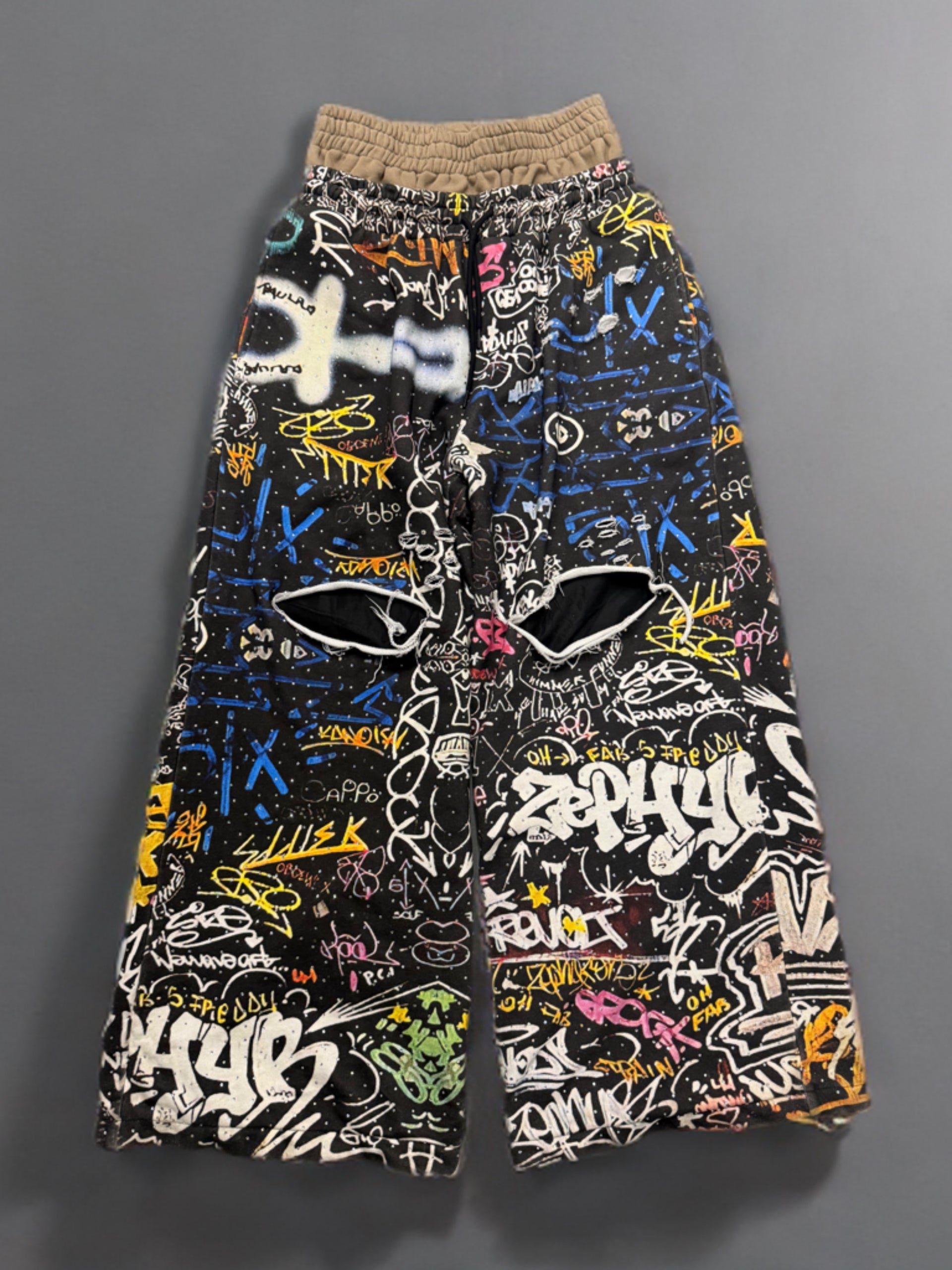 GRAFFITI RHINESTONE SWEATPANTS